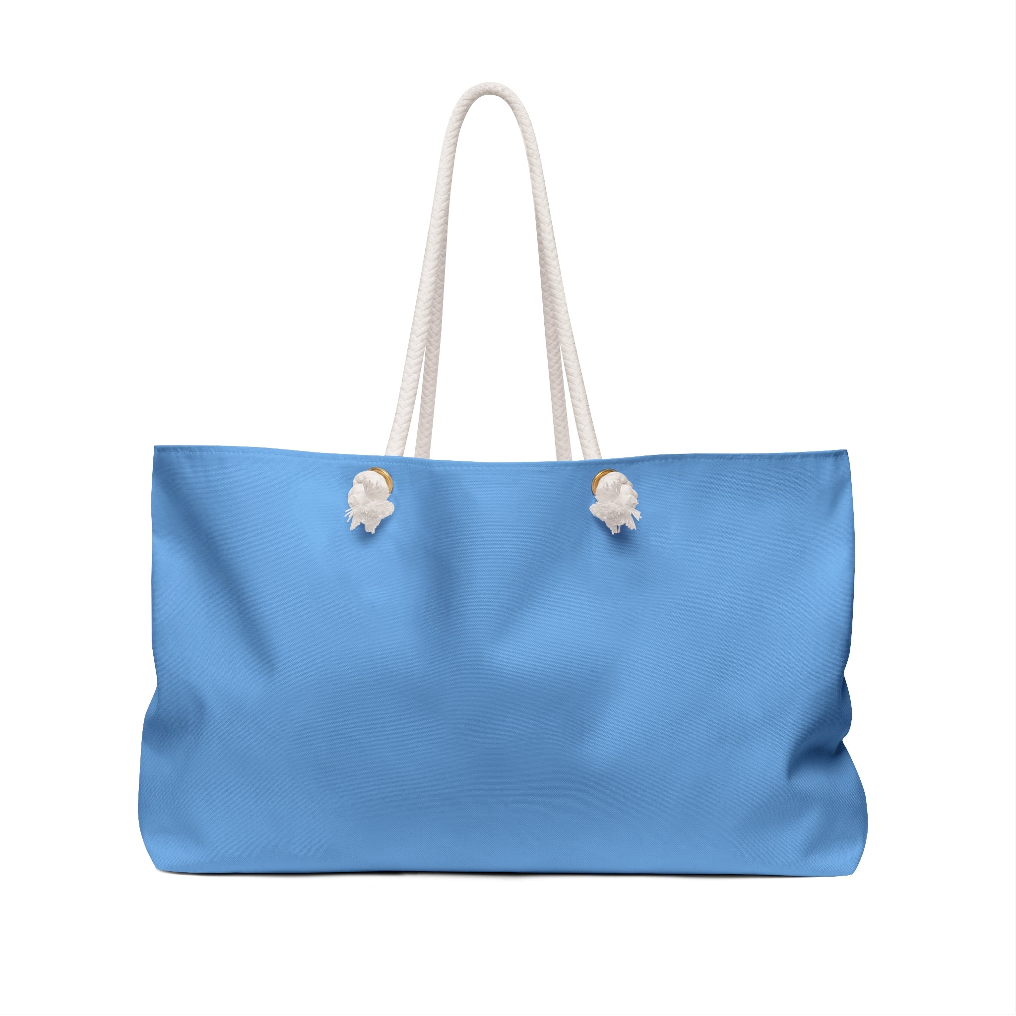 Blue Weekender Bag — Large Rope-Handle Travel Tote for Beach & Weekend Getaways