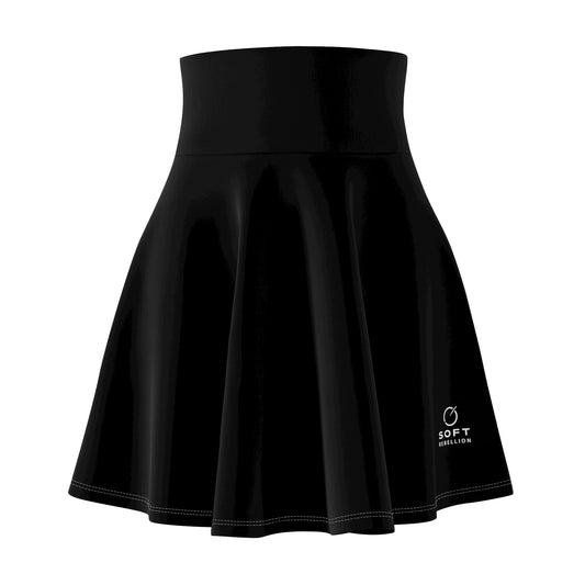 Black Women's Skater Skirt — Flared High-Waist A-Line