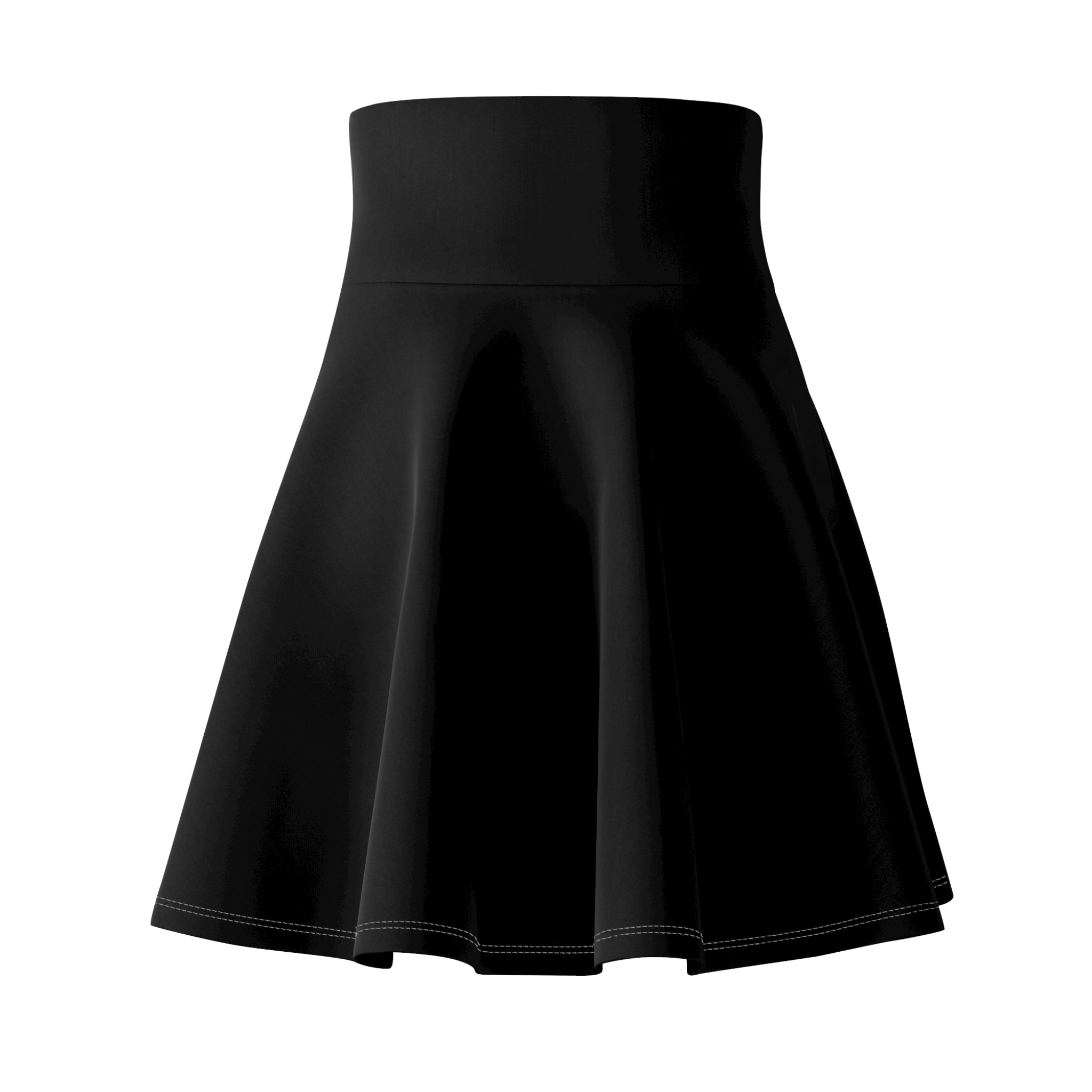 Black Women's Skater Skirt — Flared High-Waist A-Line