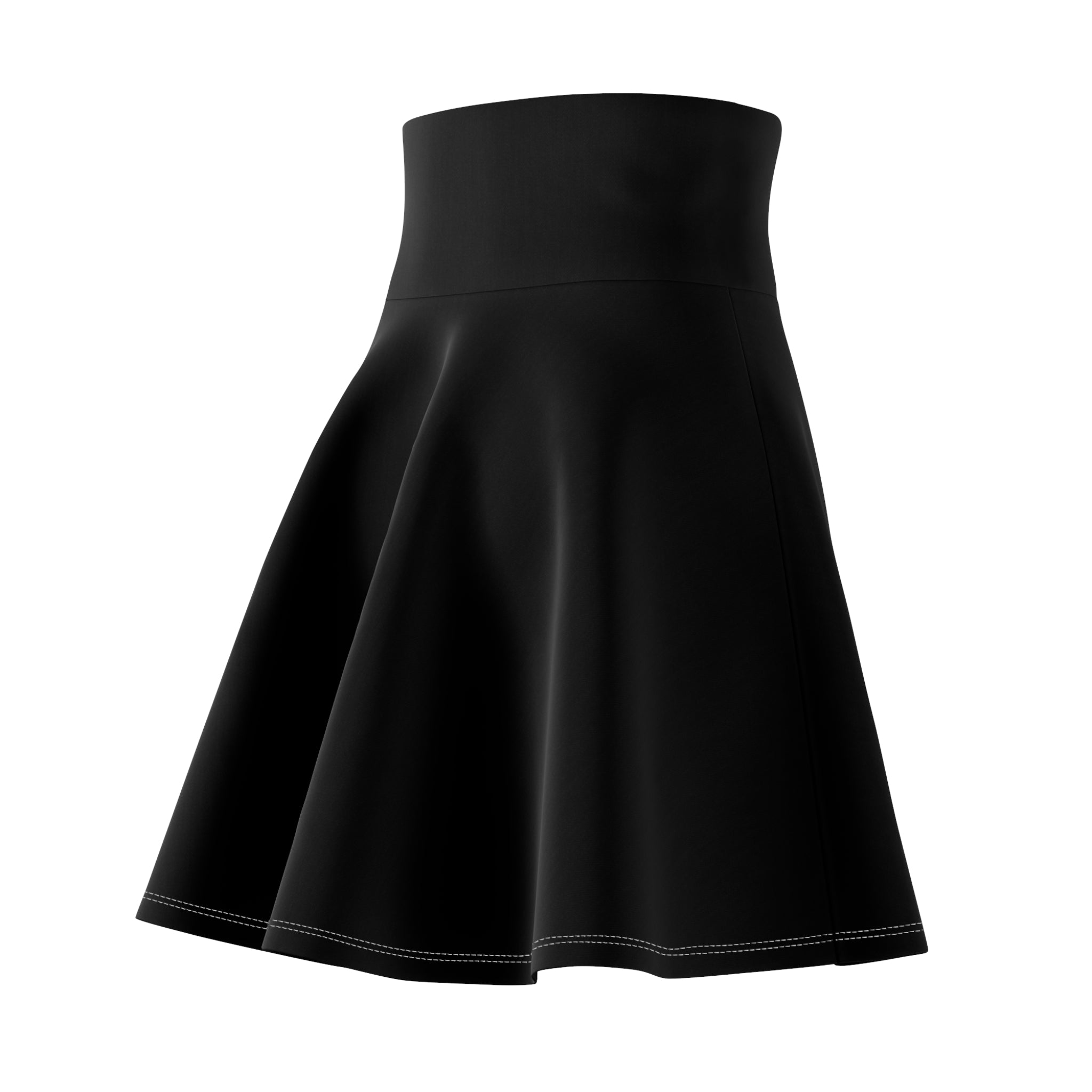 Black Women's Skater Skirt — Flared High-Waist A-Line