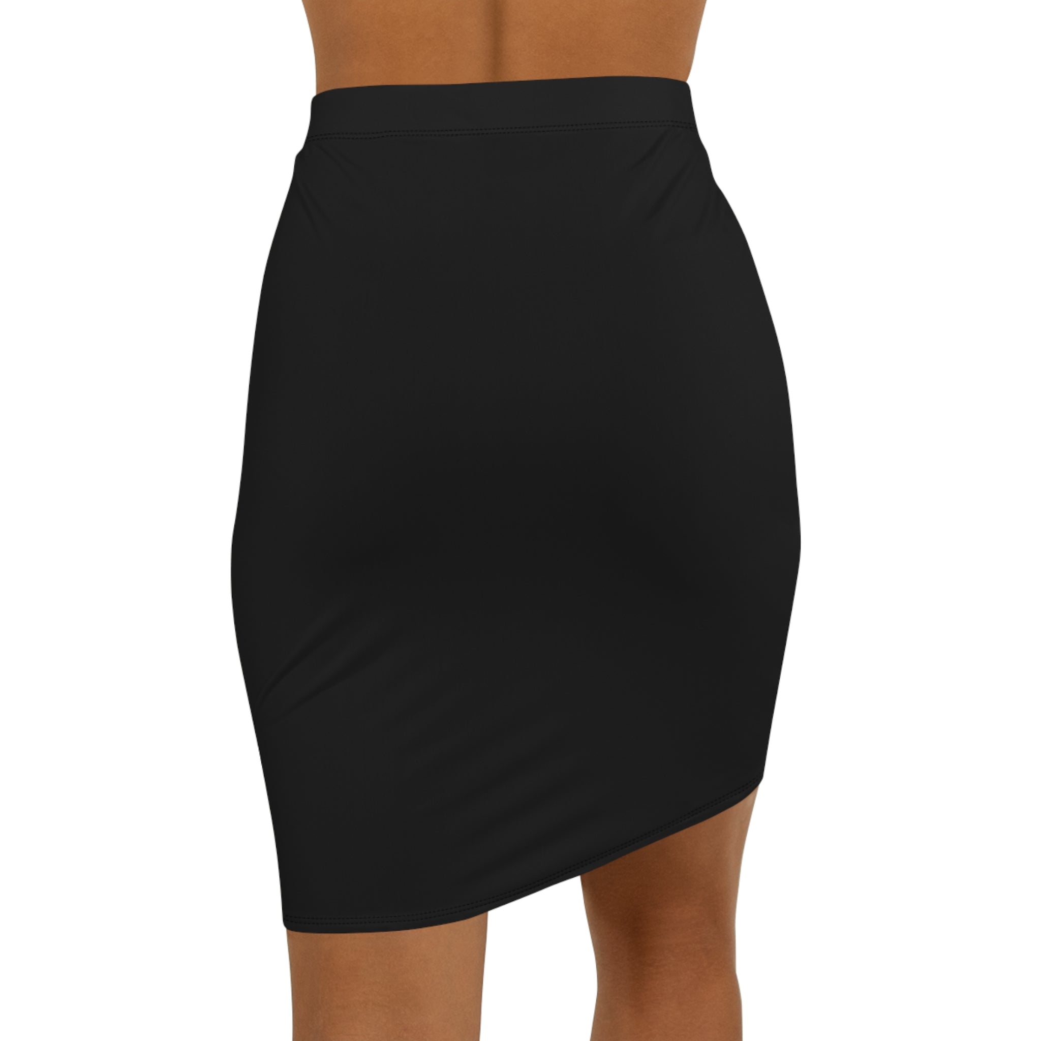 Black Mid-Waist Pencil Skirt — Sleek Stretch Bodycon for Work & Night Out
